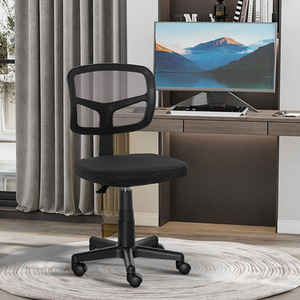 Vinsetto Small Office Chair without Arms Swivel Mesh Desk Chair