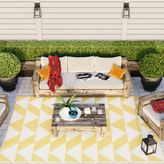 Geometric Flatweave Indoor Outdoor Rug