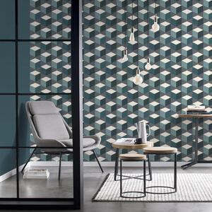 3D Effect Sansa Geometric Wallpaper Paste The Wall Vinyl  Washable