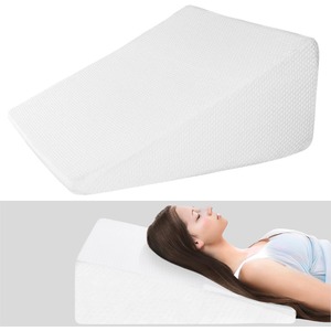 Bed Wedge Pillow Memory Foam Pillow Top Reduce Back Pain, Snoring