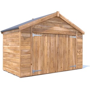 8x4ft Dunster House Pressure Treated Wooden Bike Shed