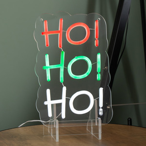 Light up Hanging or Freestanding Christmas Ho Ho Ho Neon Sign