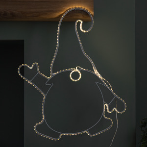 Light up Hanging Christmas Gonk Silhouette with LEDs