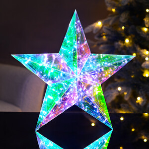 Iridescent LED Star Decoration