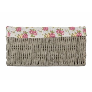 Garden Rose Paper Rope Storage Basket with Garden Rose Cotton Lining