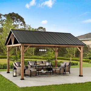Cedar Wood Gazebo REBRA , Anthracite