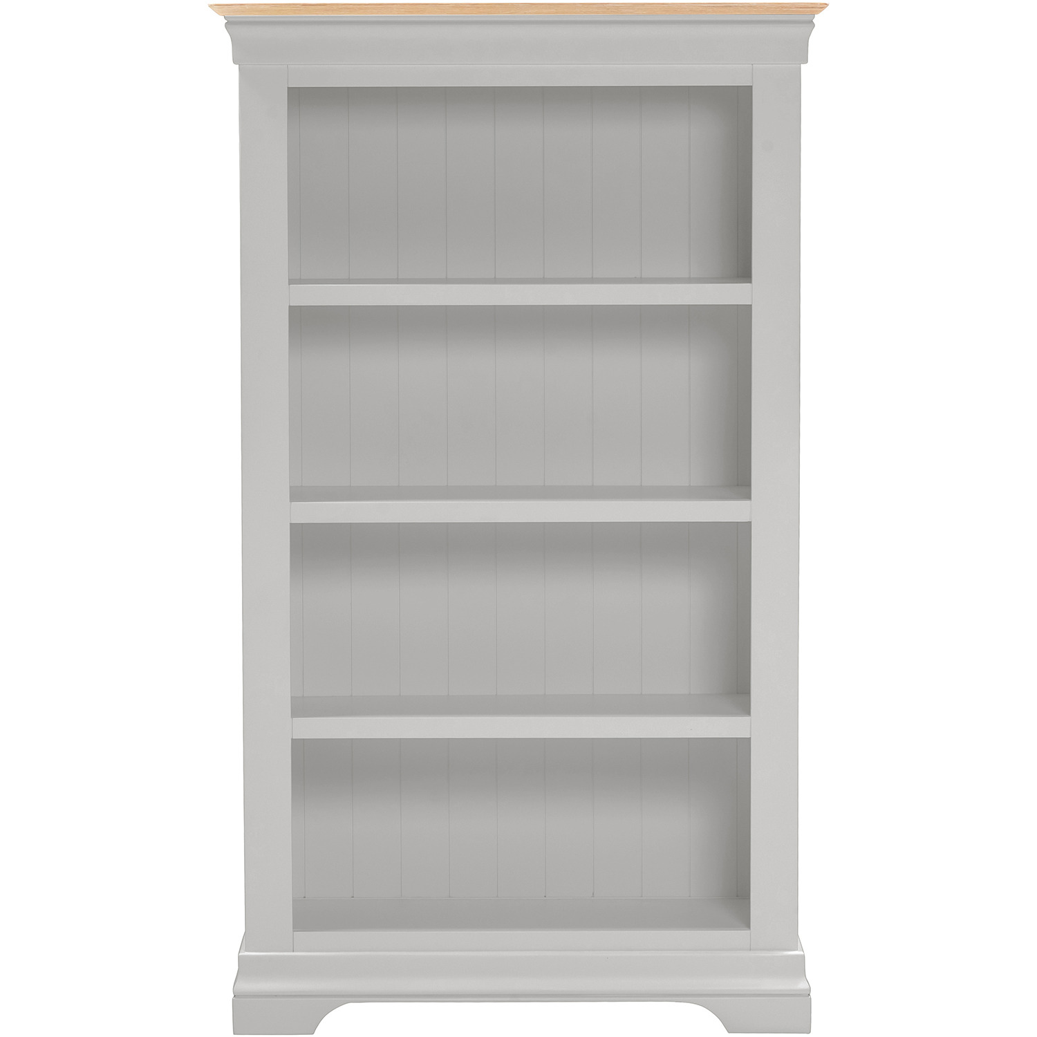 Bordeaux Bookcase Fully Assembled - Pebble Grey
