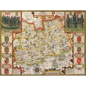 Surrey Historical Map 1000 Piece Jigsaw Puzzle (1610)