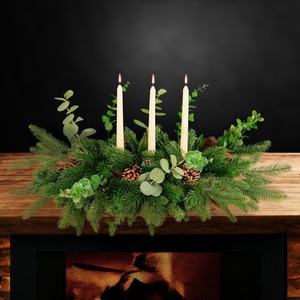 Artificial Garland Candle Holder