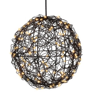 Black Wire Christmas Ball Light Micro LED Classic Warm Battery 15cm
