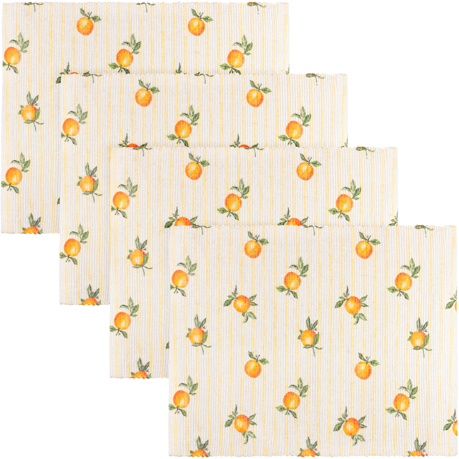 Image of Fruits Oranges Set of 4 Indoor-Outdoor&hellip;