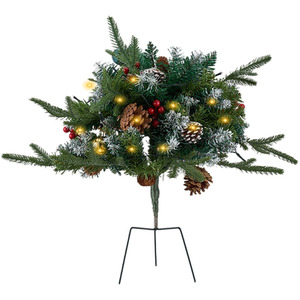 Lifeideas Pre-Lit Artificial Christmas Bushes 61*58cm