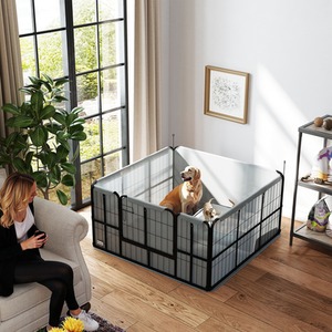 PawHut Dog Whelping Box with Washable Whelping Pad
