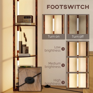 HOMCOM Dimming LED Floor Lamp, Corner Standing Lamp B31-465V70RB
