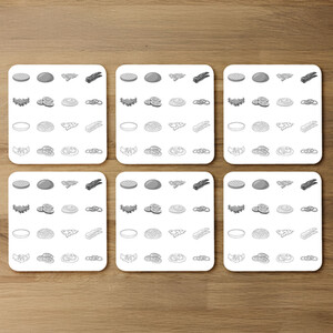 Burger and sandwich icon Designer Coaster Set