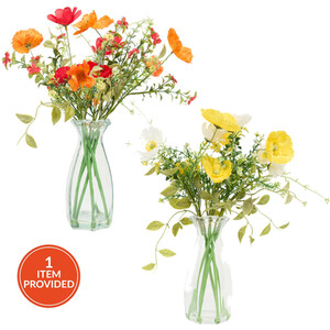 Poppy Artificial Plant Vase Arrangement