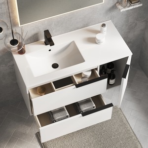 Celtic Duo Wall Hung Vanity Unit with Integrated Lira Basin