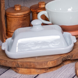 Rustic Pastel Fully Dipped Ceramic Butter Dish