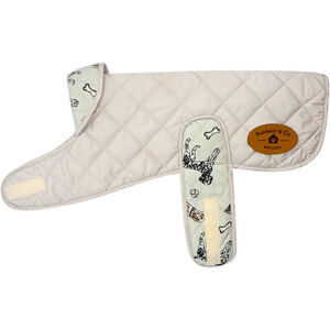 Grey Quilted Dog Raincoat