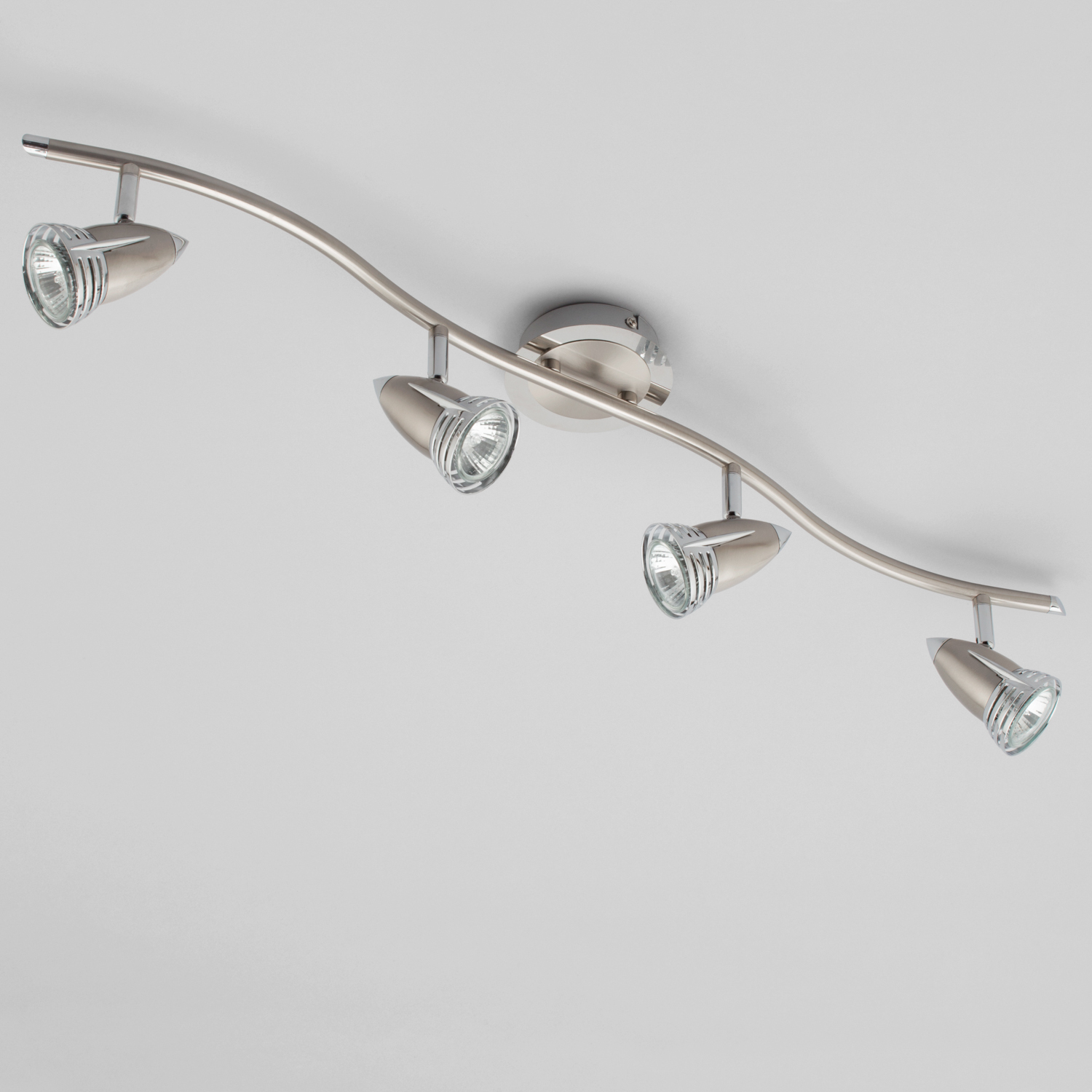 Gemini 4 Light Ceiling Spotlight Bar - Nickel