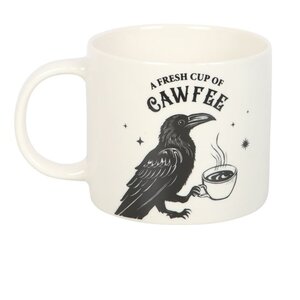 A Fresh Cup of Cawfee Raven Mug Gothic Coffee Lovers Ceramic Cup