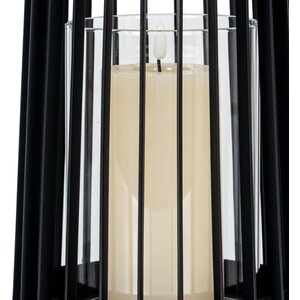 Lynk Medium Lantern with Handle Glass Candle Holder for Indoor Outdoor Decor