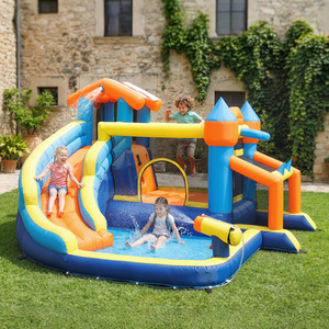 AIYAPLAY Bounce House Slide with Blower Inflatable Castle Indoor Outdoor