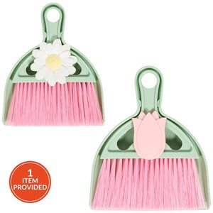 Flower Mini Dustpan and Brush Set