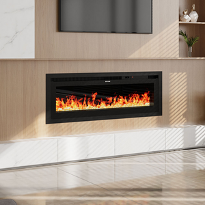 Modern Electric Fireplace with Remote and Dynamic Flame Colours