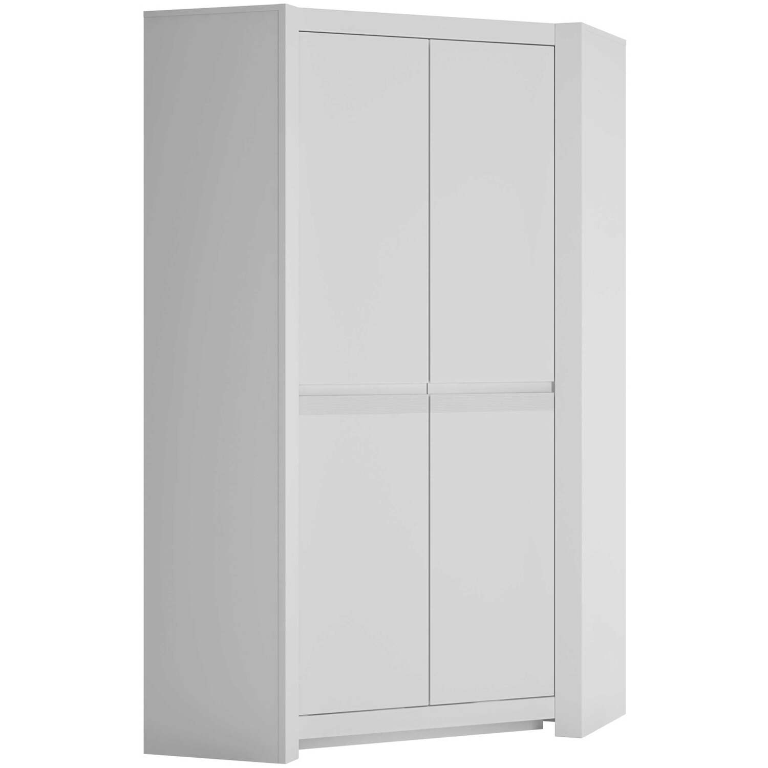 Wyld Haus Vienna Corner Wardrobe 2 Door Alpine White Gloss - White