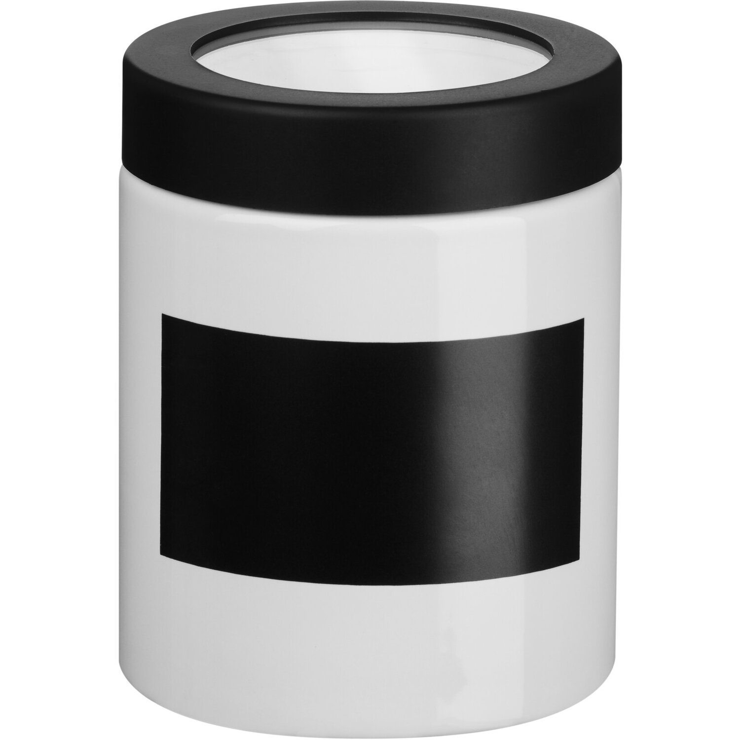 Chalk Board Small Canister - Black & White