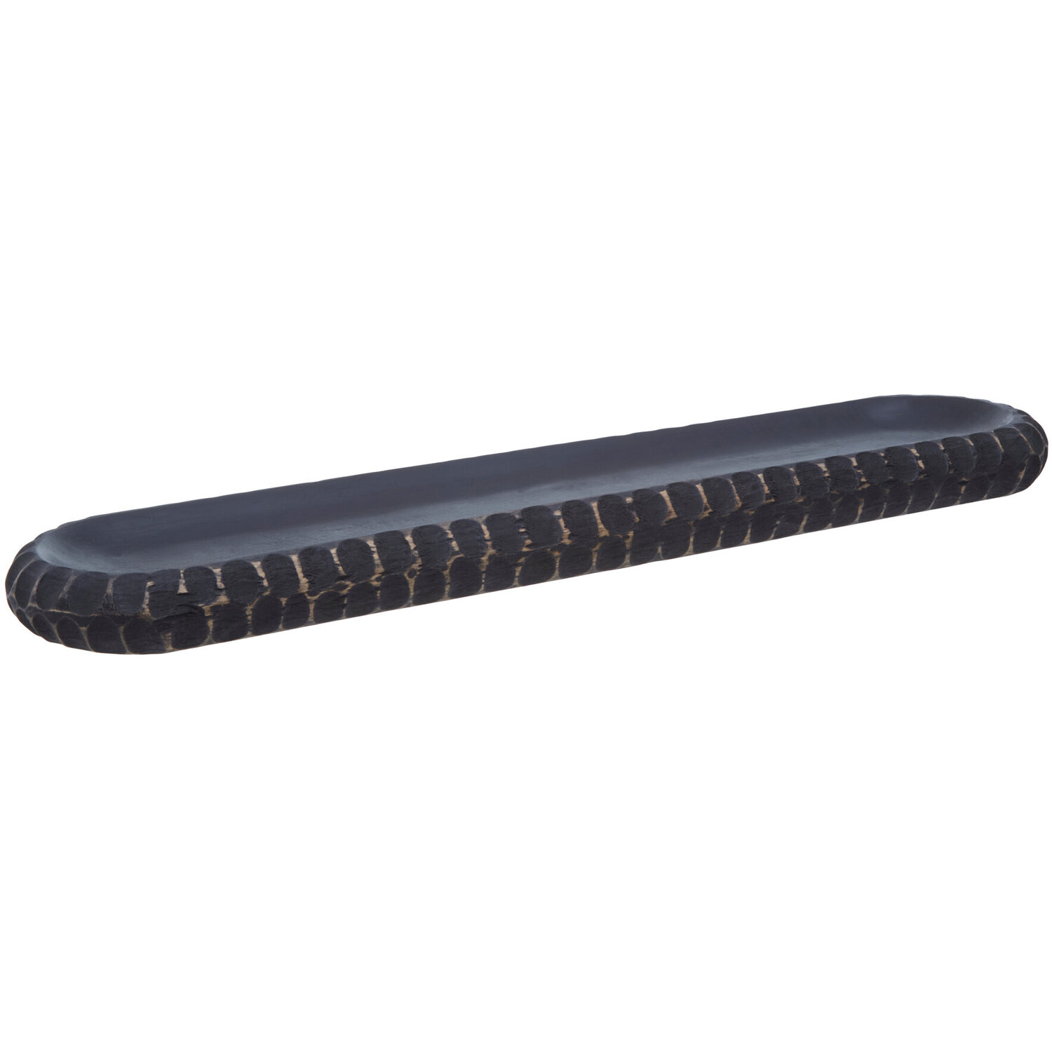 Kara Black Mango Wood Serving Dish - Black