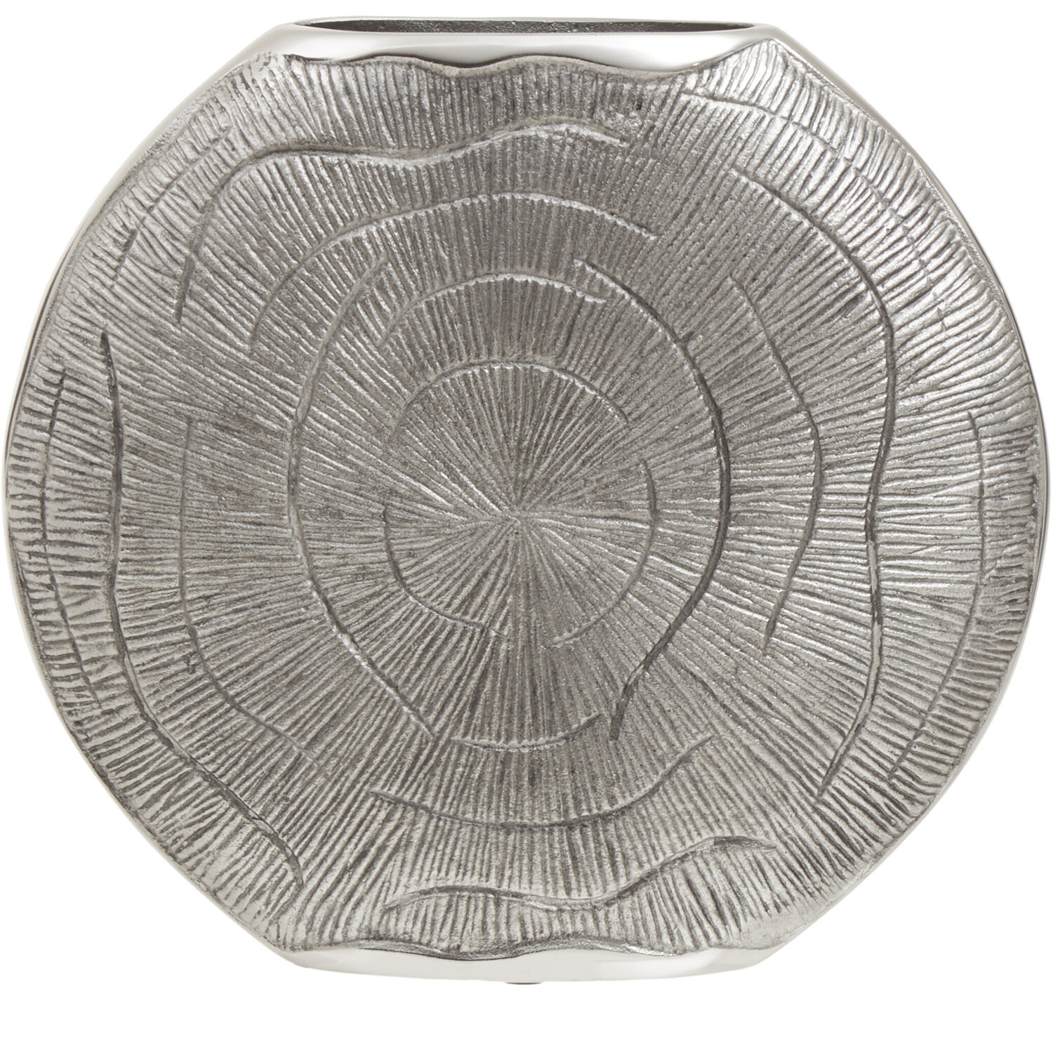 Cayden Stacked Design Large Glass Vase - Aluminium 100%