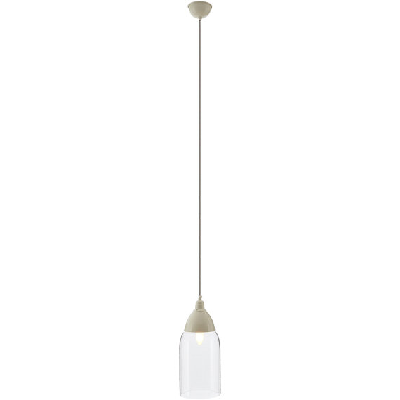 Oslo White Glass and Iron Pendant Light