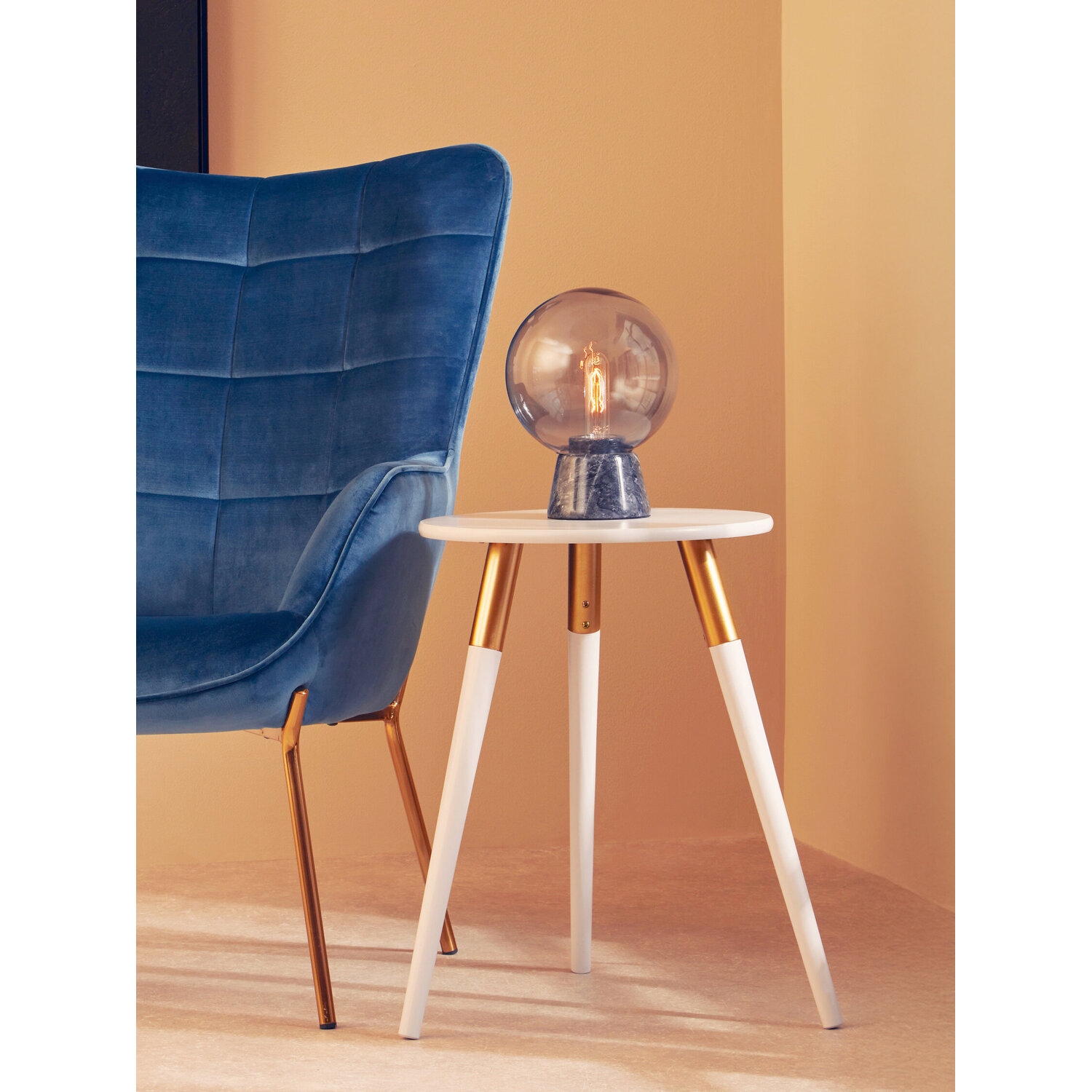 Nostra Light Grey Side Table - Grey