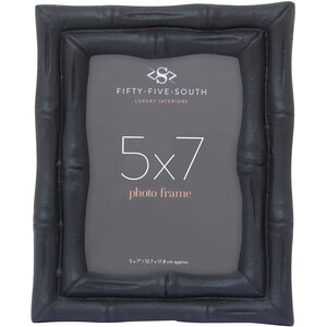 Hiba 5 x 7 Black Finish Bamboo Effect Photo Frame