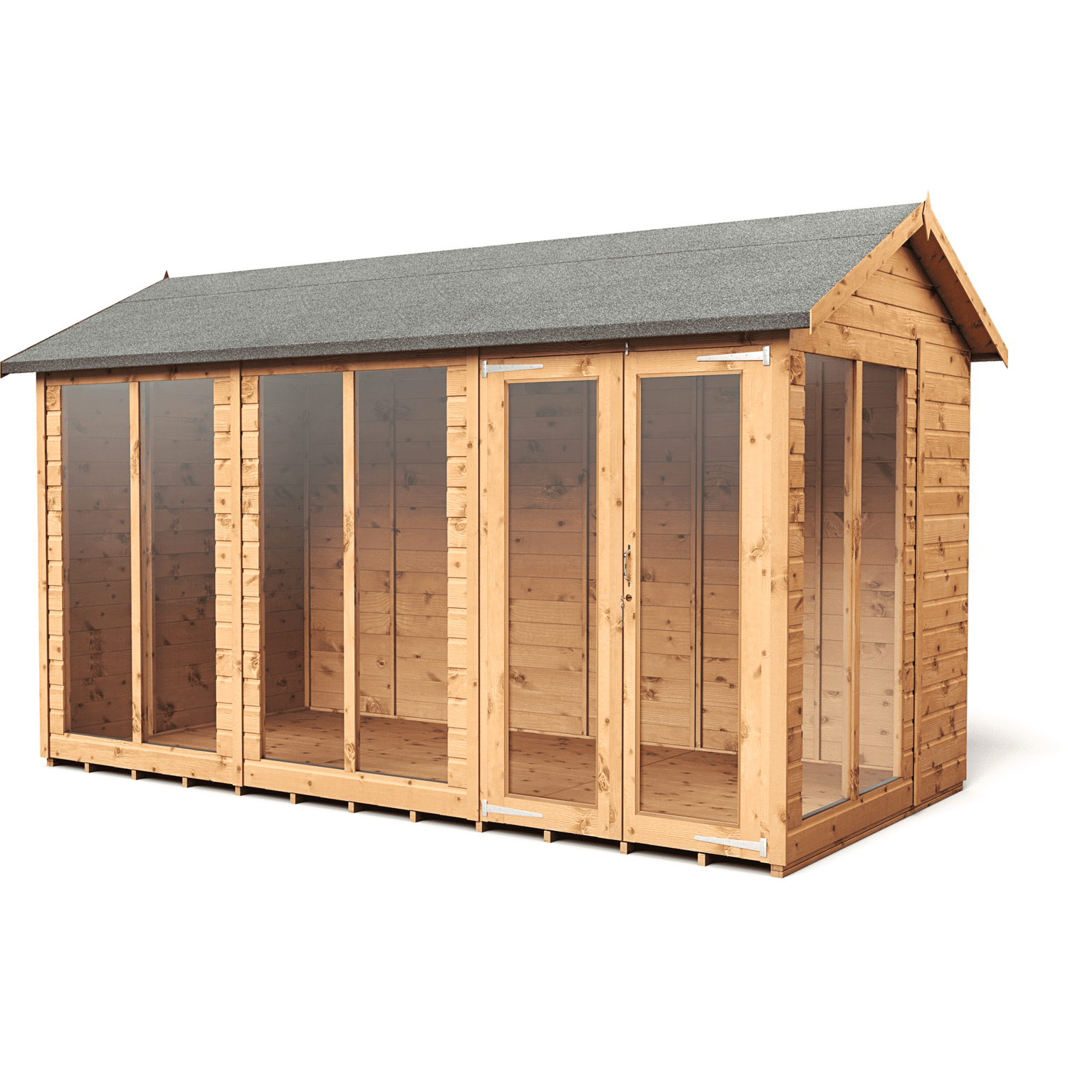 Empire Sheds Empire 6X12 Apex Summerhouse With A Double Door - Brown