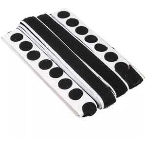 44pc Adhesive Hook & Loop Fastener Round Tape for Arts & Crafts - Black