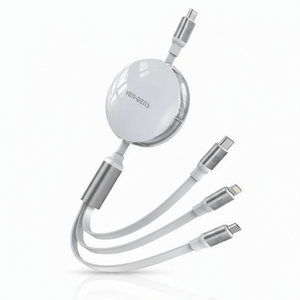 100W 3 in 1 Retractable Fast Charging Cable