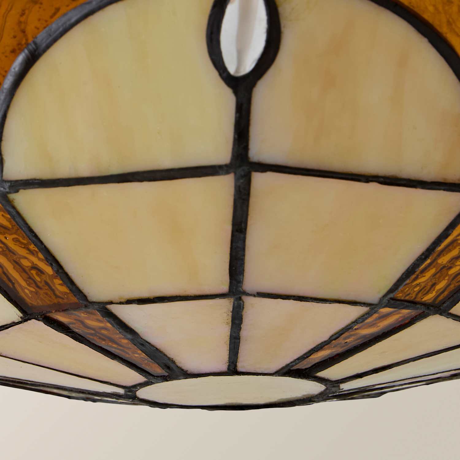 Valuelights Tiffany Jewel Amber Glass Uplighter Ceiling Shade - Gold