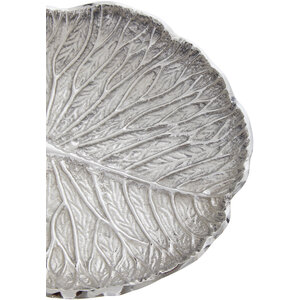 Salma Small Silver Finish Lotus Leaf Plate.