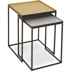 Rabia Gold And Silver Nest Of 2 Tables