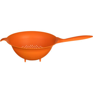 Elon Orange Plastic Large Colander with Handle
