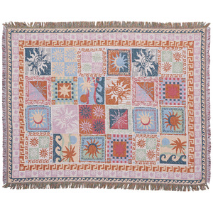 Sofa Throw Blanket with Tassels