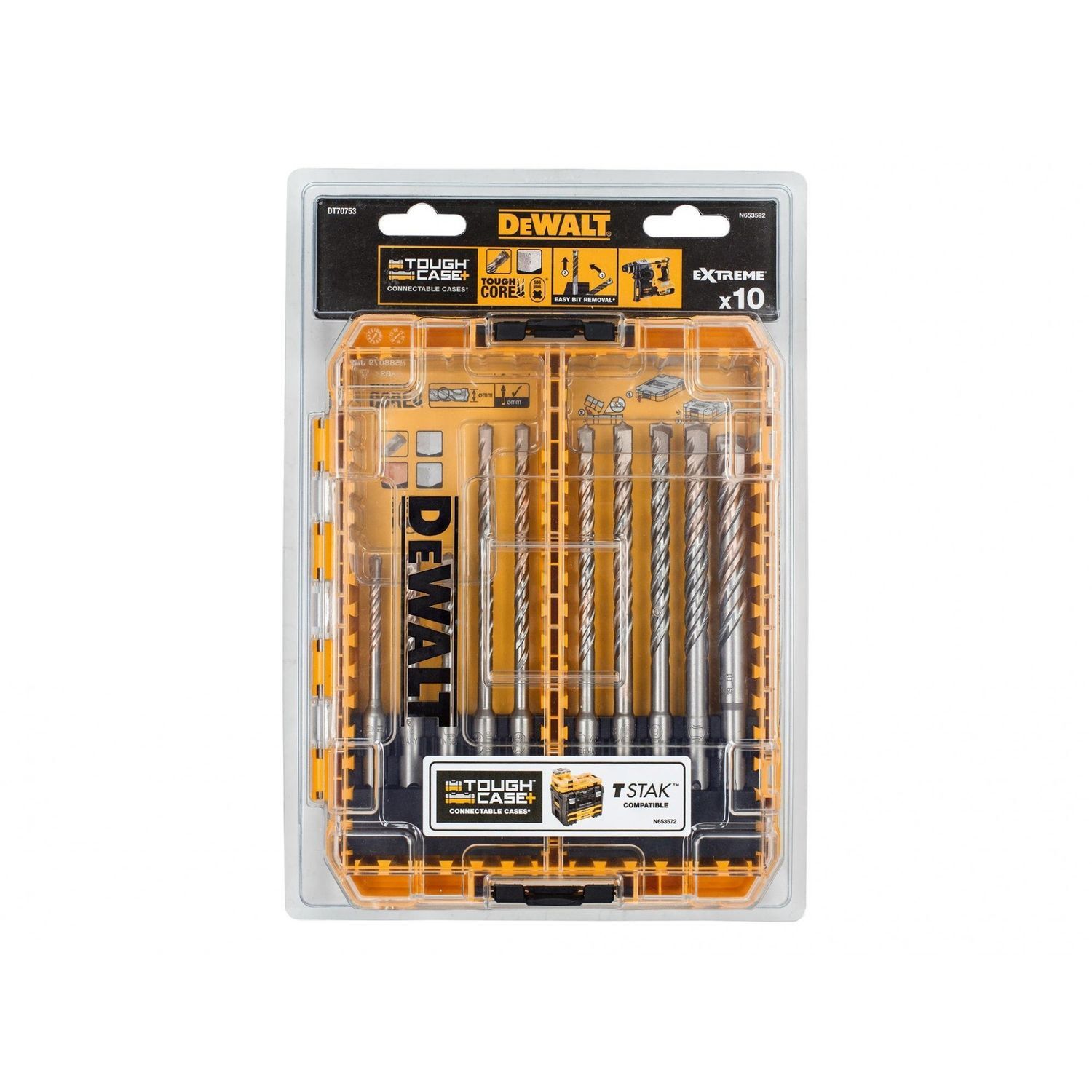 Dewalt Power Tools Sds Plus Extreme 2 Drill Bit Set, 10 Piece - Multi Colour