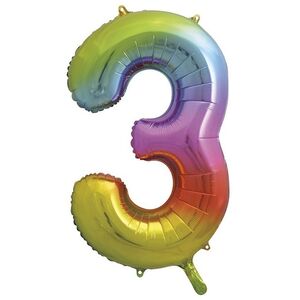 Unique Party 3 Number Foil Balloon