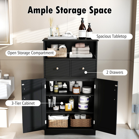 Kitchen Storage Organizer with 2 Doors