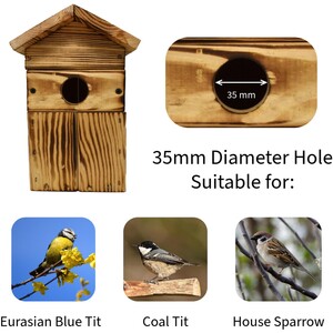 Snowdon Timber Bird Box - 35mm Entrance (L) 140mm (W) 130mm (H) 240mm