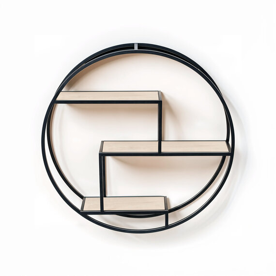 Brixton 3 Tier Round Metal Wall Shelf