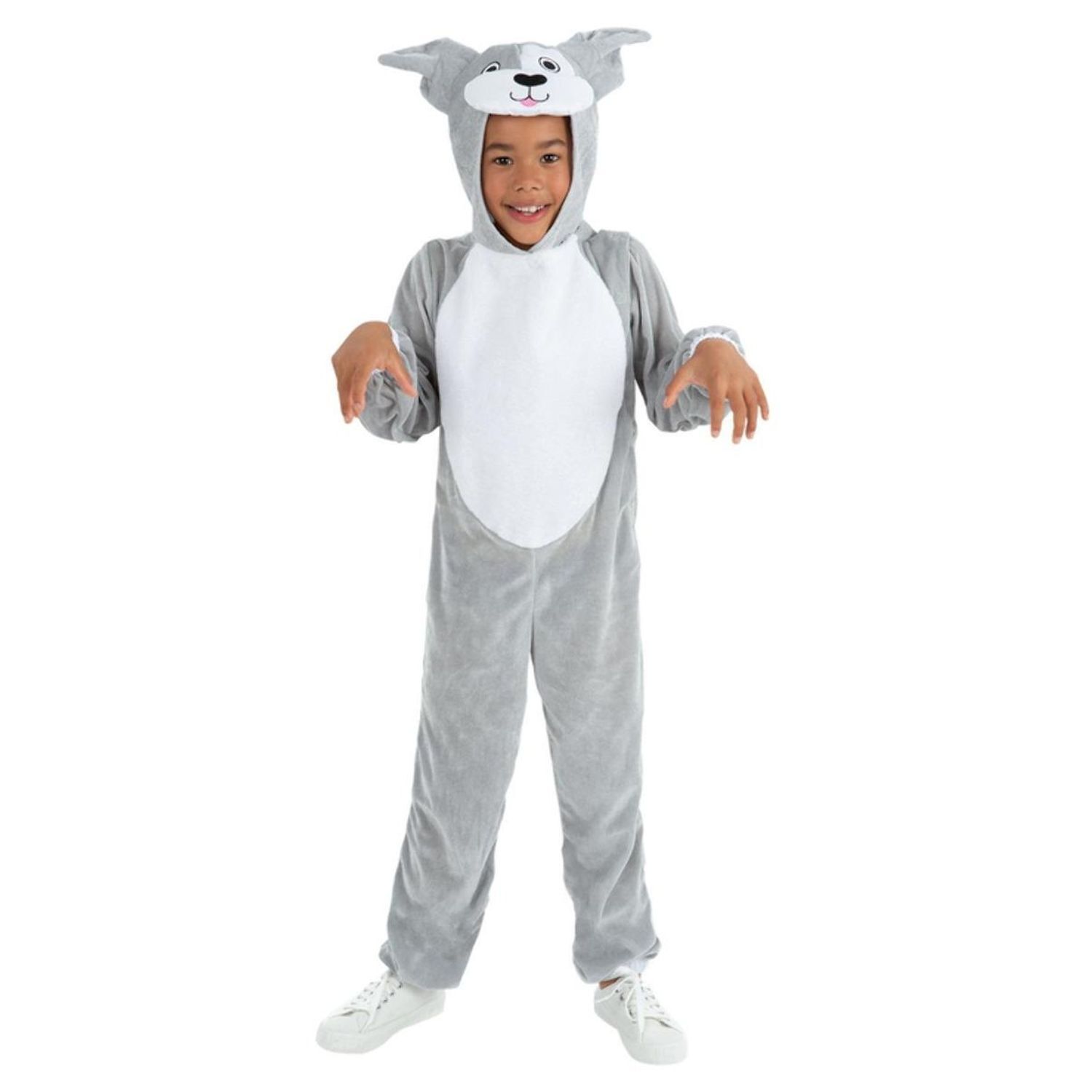 Smiffys Childrens/Kids Dog Costume - Grey/White